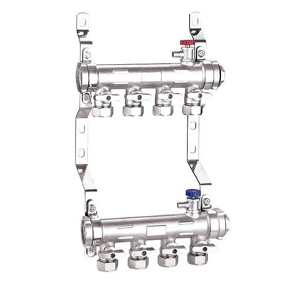 Katup Kuningan Tempa Manifold Sand Blast Berlapis Nikel MF1002-25 HPB57-3