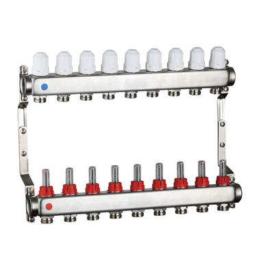 16 Bar 2 Way Brass Manifold Forged Brass Body Brass Distribution Manifold