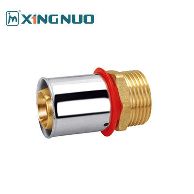 3/4 NPT Perlengkapan Kompresi Kuningan PolishedRed PEX Fittings Kuningan 1/2 
