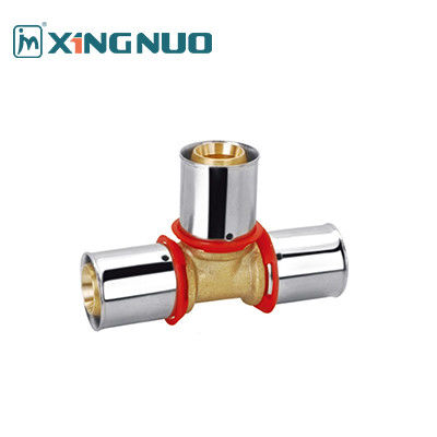 Kompresi tabung Fittings / Kuningan Kompresi Fittings untuk Air Gas dan Industri Minyak 1/2 Inch Pex Fittings Dikurangi T