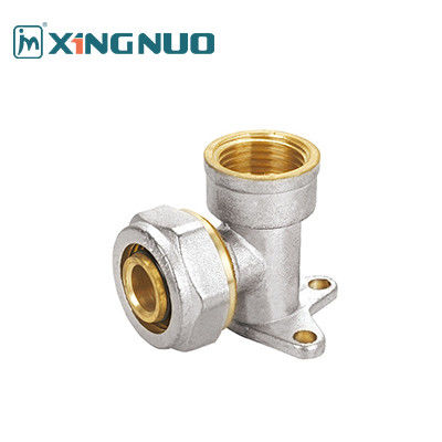 Fittings pipa PEX normal Double Color Kuningan Kompresi Fitting PEX Kuningan Siku Dengan Duduk