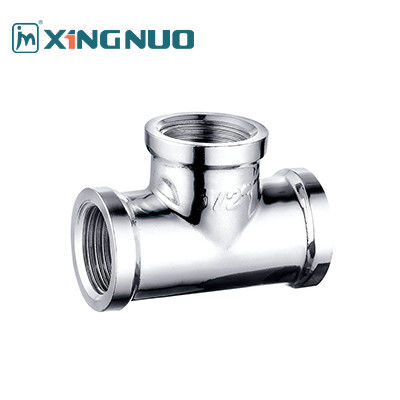 Thread Standard Polished Brass Tee Fittings for Water Pipe System Polished Sandblasted Nickel Plated Compression Fitting