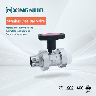 Katup Bola Ulir Baja Tahan Karat dengan Segel PTFE untuk Peringkat Tekanan -20 hingga 200°C dan 1000 PSI