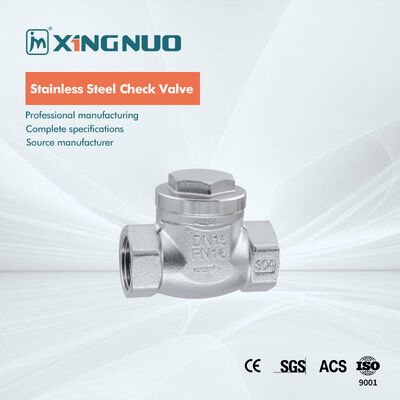 Jangkauan suhu Minus 20 sampai 400 derajat Celcius Klep cek stainless steel Klep cek Jangkauan ukuran Klep cek setengah inci sampai dua belas inci
